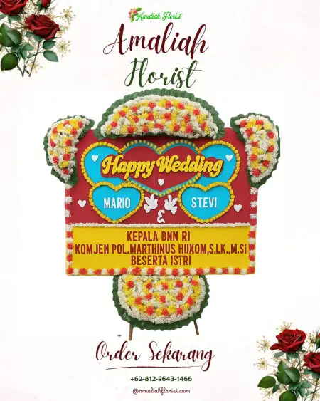 Papan Bunga Pernikahan Cempaka